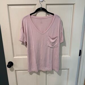 Kyte BABY Light Pink V-Neck Pocket Tee